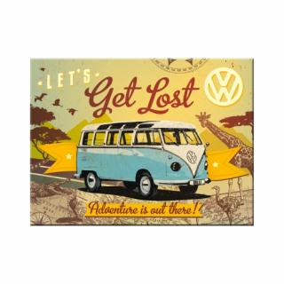 Magnet 6x8 cm Volkswagen Bulli - Let s get lost - Hai sa Ratacim