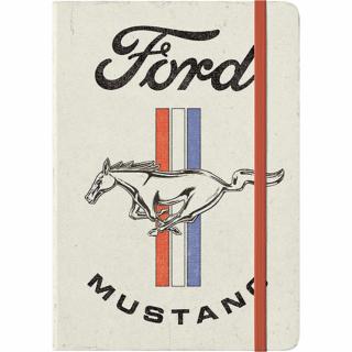 Notebook Ford Mustang Horse  Stripes Logo - Sigla cu cal si dungi
