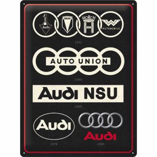 Placa 30x40 Audi - Logo Evolution - Evolutia Siglei