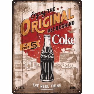 Placa 30x40 Coca-Cola - Original Coke Highway 66 - Soseaua 66 - Cola Autentica
