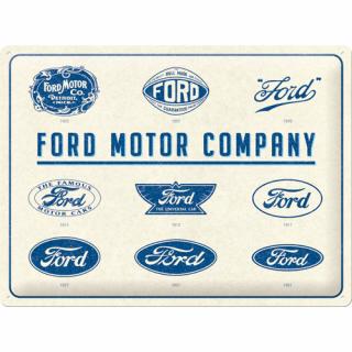 Placa 30x40 Ford Logo Evolution - Evolutia Sticlei