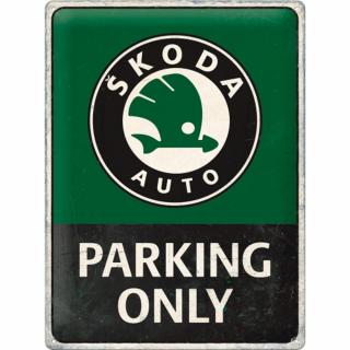 Placa 30x40 Skoda - Parking Only - Parcare numai pentru Skoda