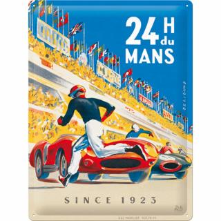 Placa decor 30x40 24h Le Mans Racing Afis Albastru