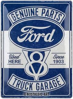 Placa decor 30x40 Ford V8 Truck Garage - Garaj de Camioane