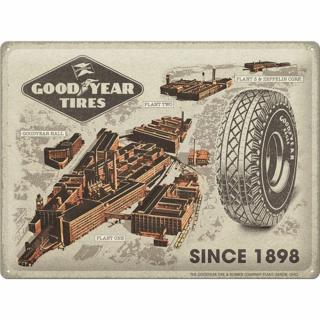 Placa decor 30x40 Goodyear Factories since 1898 - Fabrica Goodyear din 1898