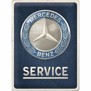 Placa decor 30x40 Mercedes-Benz - Service Emblema Albastra