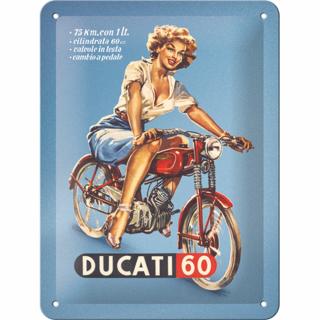 Placa decor metalica 15x20 Ducati Cilindrata 60 Pin Up