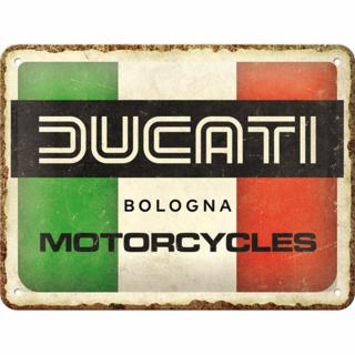 Placa decor metalica 15x20 Ducati Italy Giugiaro Logo