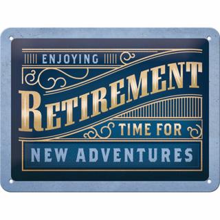 Placa decor metalica 15x20 Retirement - Pensionare