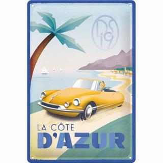 Placa decor metalica 20x30 Citroen DS La Cote D Azur DS19 - Coasta de Azur
