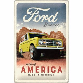 Placa decor metalica 20x30 Ford Bronco Pride of America - Mandria americii