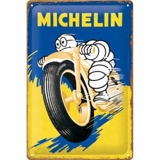 Placa decor metalica 20x30 Michelin Motorcycle Bibendum