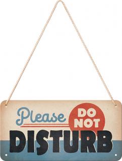 Placa decor metalica cu snur Do Not Disturb - Nu deranjati