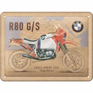 Placa metalica 15X20 BMW - R 80 G S Paris Dakar