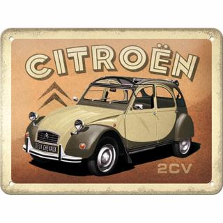 Placa metalica 15x20 Citroen - 2CV