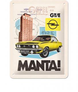 Placa metalica 15x20 cm Opel - Manta GT E Collaj