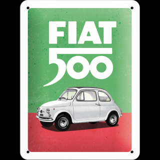 Placa metalica 15x20 Fiat 500