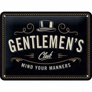 Placa metalica 15x20 Gentlemen s Club - Clubul de Gentlemeni