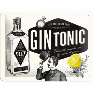 Placa metalica 15X20 Gin tonic