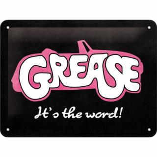 Placa metalica 15x20 Grease - It s the word! - E Cuvantul zilei!