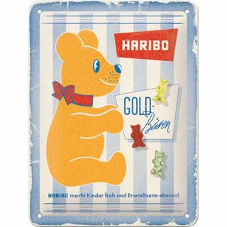 Placa metalica 15X20 HARIBO Vintage GOLD Baren - Haribo - Ursul auriu