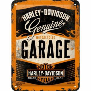 Placa metalica 15X20 Harley - Davidson Garaj
