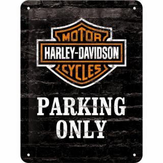 Placa metalica 15X20 Harley-Davidson Parking Only - Parcare doar pentru Harley-Davidson