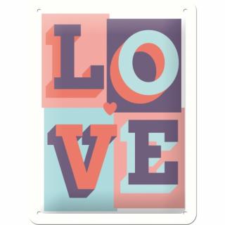 Placa metalica 15x20 Love - Dragoste