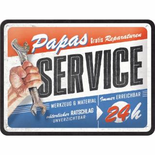 Placa metalica 15x20 Papas Service - Service-ul lui Tata