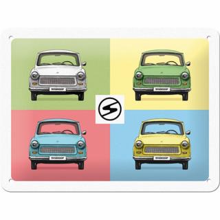 Placa metalica 15x20 Trabant - Pop Art