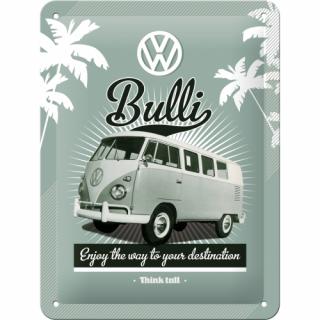 Placa metalica 15X20 Volkswagen Retro Bulli