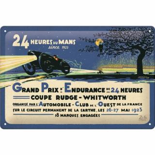 Placa metalica 20x30 24h Le Mans - First Race 1923 - Prima Cursa LeMans 1923