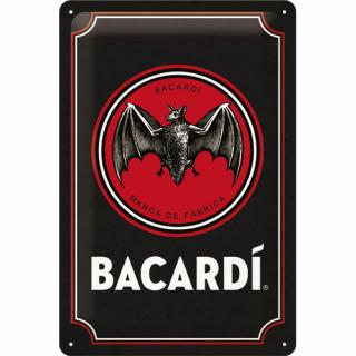 Placa metalica 20x30 Bacardi - Logo Black - Sigla pe fundal negru