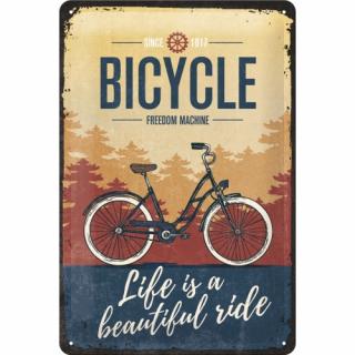 Placa metalica 20x30 Bicycle - Beautiful Ride - Bicicleta - o plimbare minunata