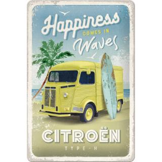 Placa metalica 20x30 Citroen Type H - Happiness Comes In Waves - Tip H - Fericirea vine in valuri