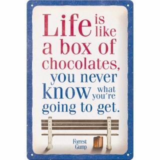 Placa metalica 20X30 Forrest Gump - Chocolate - Forest Gump Cutia de ciocolata