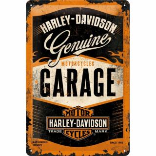 Placa metalica 20X30 Harley-Davidson Garage - Garaj