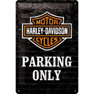 Placa metalica 20X30 Harley-Davidson Parking Only - Parcare doar pentru Harley-Davidson