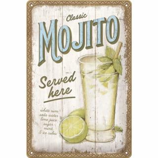 Placa metalica 20x30 Mojito Served Here - Mojito servit aici