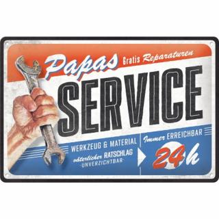 Placa metalica 20x30 Papas Service - Service-ul lui tata