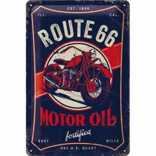 Placa metalica 20x30 Route 66 Motor Oil