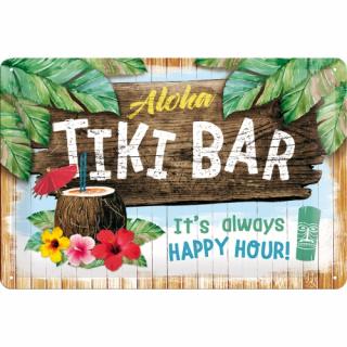 Placa metalica 20X30 TIKI BAR