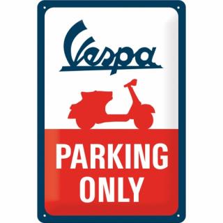 Placa metalica 20x30 Vespa - Parking Only - Parcare doar pentru Vespa