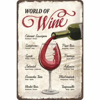 Placa metalica 20x30 World of Wine - Lumea Vinului