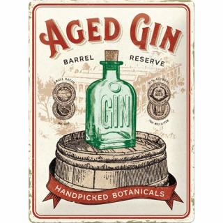 Placa metalica 30X40 Aged Gin Barrel - Gin invechit la butoi