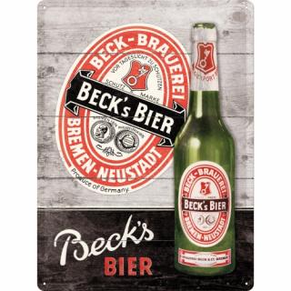 Placa metalica 30X40 Becks Green Bottle - Sticla Verde