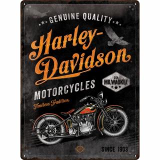 Placa metalica 30x40 Harley-Davidson - Timeless Tradition - Traditie Nesfarsita