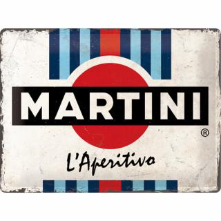 Placa metalica 30x40 Martini - L aperitivo Racing Stripes - Dungi de cursa