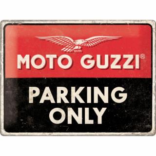 Placa metalica 30x40 Moto Guzzi - Parking Only - Parcare doar pentru Moto Guzzi