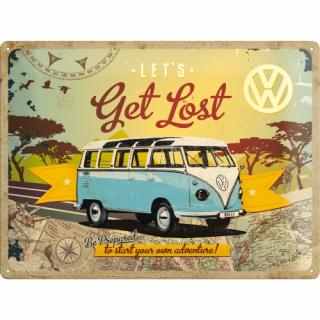Placa metalica 30X40 Volkswagen - Let s Get Lost - Hai sa ratacim